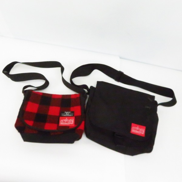 実際に弊社で買取させて頂いたManhattan Portage×WOOLRICH/マンハッタンポーテージ×ウールリッチ チェック ショルダーバッグ他 2点セット