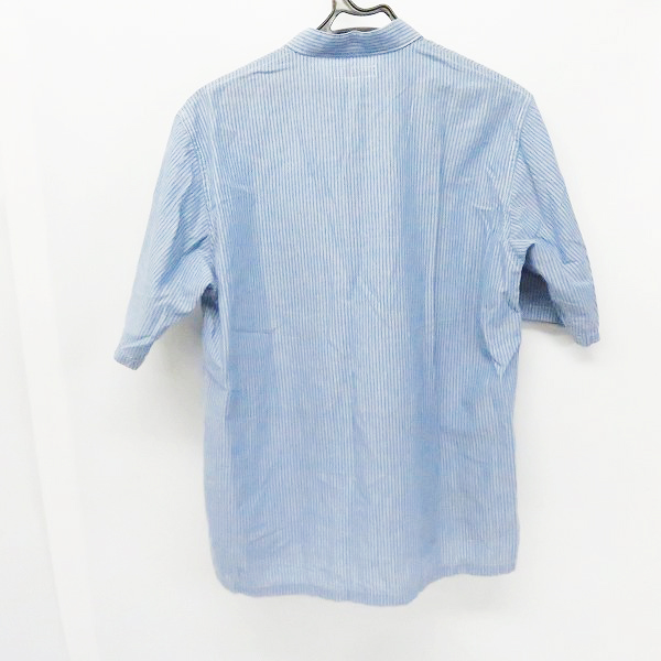 実際に弊社で買取させて頂いたHOLLYWOOD RANCH MARKET/ハリウッドランチマーケット ストライプ柄 綿/麻 ノーカラーシャツ 2の画像 1枚目
