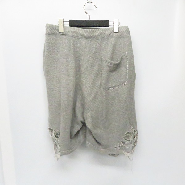 実際に弊社で買取させて頂いたMIHARAYASUHIRO/ミハラヤスヒロ スウェットハーフパンツ ダメージ加工/Mの画像 1枚目