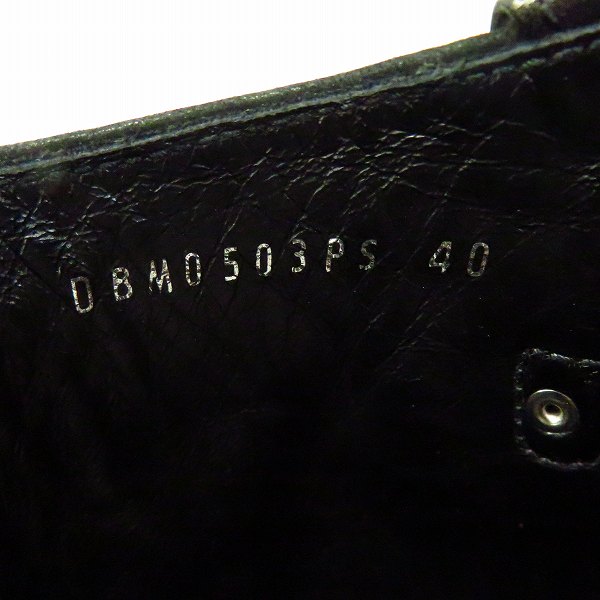 実際に弊社で買取させて頂いたBUCCHUS/バッカス レザー サイドジップ ブーツ/ブラック 40の画像 5枚目