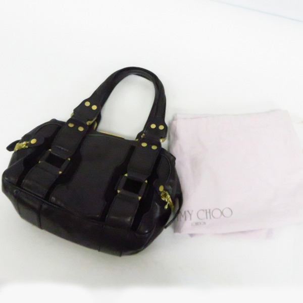 実際に弊社で買取させて頂いたJIMMY CHOO/ジミーチュウ ロゴプレート レザーハンドバッグ の画像 8枚目