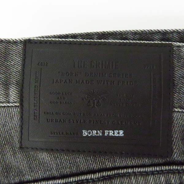 実際に弊社で買取させて頂いたCRIMIE/クライミー BORN FREE BLACK STRETCH DENIM CALIFORNIA USED JEANS/デニムパンツ C1H5-BFPT-06/XSの画像 7枚目