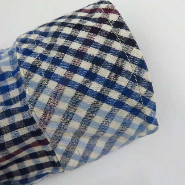 実際に弊社で買取させて頂いたBLUE BLUE/ブルーブルー INDIGO DYE チェック柄長袖シャツ 2の画像 5枚目