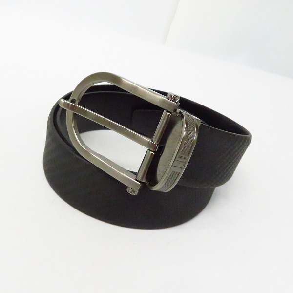 実際に弊社で買取させて頂いたdunhill/ダンヒル レザー ベルト バックル ブラック/シルバー