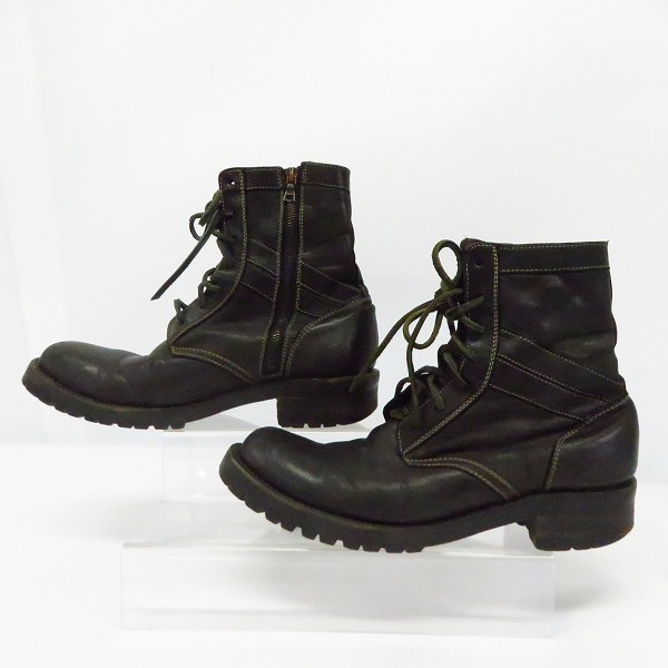 実際に弊社で買取させて頂いたBACKLASH/バックラッシュ サイドジップ レザーブーツの画像 3枚目
