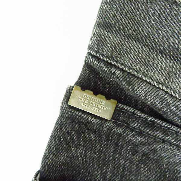 実際に弊社で買取させて頂いたCRIMIE/クライミー BORN FREE BLACK STRETCH DENIM CALIFORNIA USED JEANS/デニムパンツ C1H5-BFPT-06/XSの画像 5枚目
