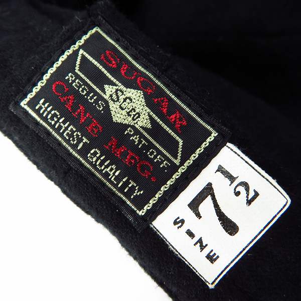 実際に弊社で買取させて頂いたSUGARCANE/シュガーケーン  アップルジャックキャップ ウールメルトン オリーブ SC01642の画像 4枚目