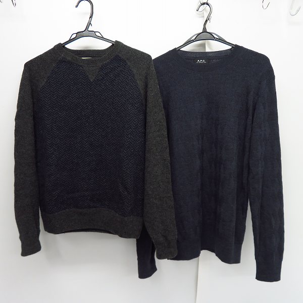実際に弊社で買取させて頂いたBROOKS BROTHERS/ブルックスブラザーズ A.P.C./アーペーセー ニット セーター/L/2点セット