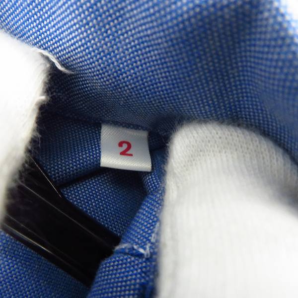 実際に弊社で買取させて頂いたBLUE BLUE/ブルーブルー 半袖シャツ/長袖 ボーダーTシャツ/チェックシャツ Size：2  3点セットの画像 3枚目