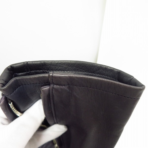 実際に弊社で買取させて頂いたLITHIUM HOMME/リチウム オム カウレザー シングルライダース ジャケット/46の画像 5枚目