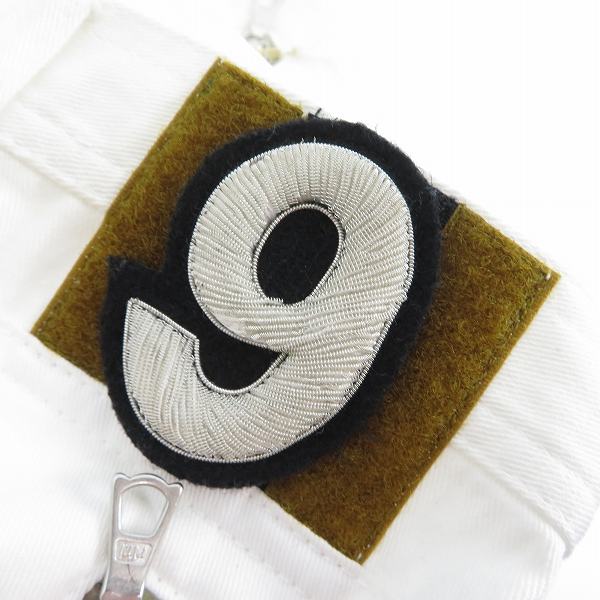 実際に弊社で買取させて頂いた【未使用】DRIES VAN NOTEN/ドリスヴァンノッテン ワッペン 9 ホワイトリブパンツ/46の画像 5枚目