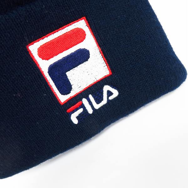 実際に弊社で買取させて頂いたFILA/フィラ Dickies/ディッキーズ ロゴ刺繍 ブルー/ブラック ビーニー/ニット帽 2点セットの画像 7枚目