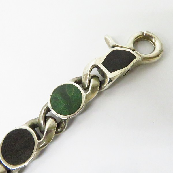 実際に弊社で買取させて頂いた 【ギャラ付き】STANLEY GUESS/スタンリーゲス ラウンドウッド インレイ リンククリップ ブレスレットの画像 1枚目