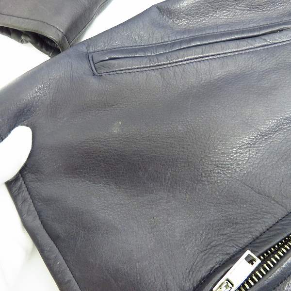実際に弊社で買取させて頂いたLITHIUM HOMME/リチウム オム カウレザー シングルライダース ジャケット/46の画像 6枚目