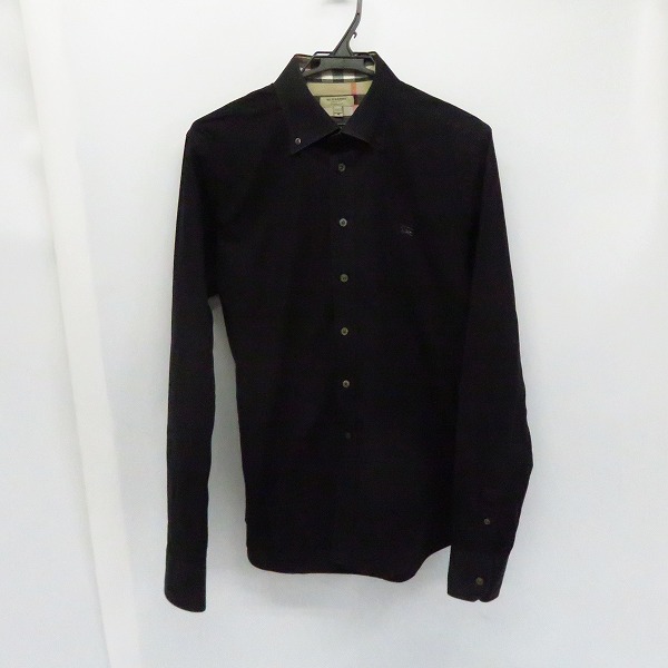 実際に弊社で買取させて頂いたBURBERRY LONDON/バーバリーロンドン ロゴ刺繍 裏地 チェック ボタンダウン長袖 シャツ/M