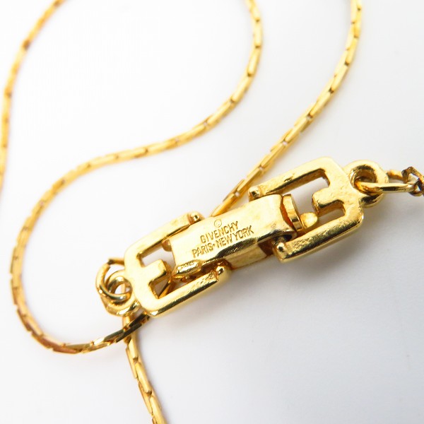 実際に弊社で買取させて頂いたGIVENCHY/ジバンシイ Gロゴ ラインストーン ネックレスの画像 3枚目