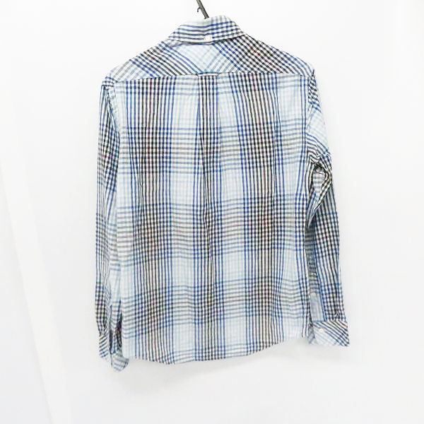 実際に弊社で買取させて頂いたBLUE BLUE/ブルーブルー INDIGO DYE チェック柄長袖シャツ 2の画像 1枚目