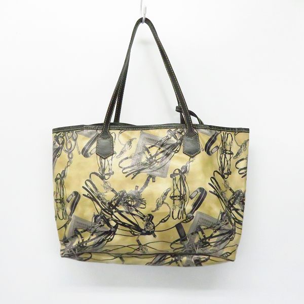 実際に弊社で買取させて頂いたcollection PRIVEE?/コレクションプリヴェ 総柄トートバッグ ベージュの画像 1枚目