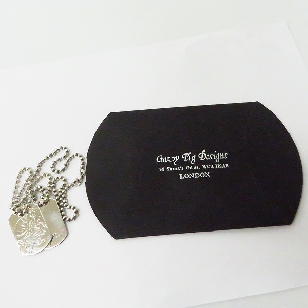 実際に弊社で買取させて頂いたCRAZY PIG/クレイジーピッグ DOG TAG/ドッグタグ ペンダント/ネックレスの画像 5枚目