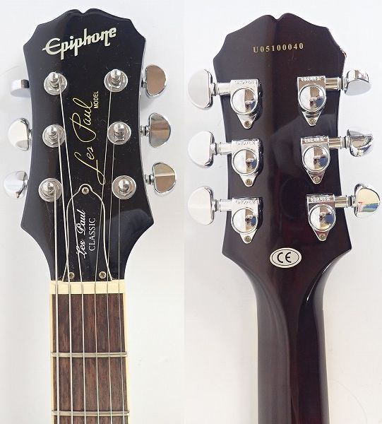 実際に弊社で買取させて頂いた★Epiphone/エピフォン Les Paul Classic Gold Top/レスポール クラシック ゴールドトップ ソフトケース付の画像 2枚目