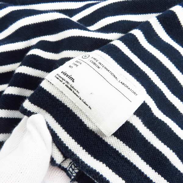 実際に弊社で買取させて頂いたvisvim/ビズビム ボーダー柄 ロングスリーブ/長袖 ポロシャツの画像 7枚目