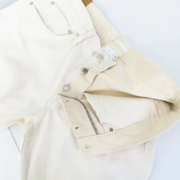 実際に弊社で買取させて頂いた【未使用】HELMUT LANG/ヘルムートラング MASC LO DRAINPIPE JEANS ホワイトデニムパンツ I07DM206/W36の画像 2枚目