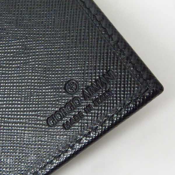 実際に弊社で買取させて頂いたGIORGIO ARMANI/ジョルジオアルマーニ ２つ折りレザー長財布の画像 4枚目