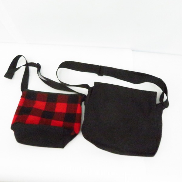 実際に弊社で買取させて頂いたManhattan Portage×WOOLRICH/マンハッタンポーテージ×ウールリッチ チェック ショルダーバッグ他 2点セットの画像 1枚目