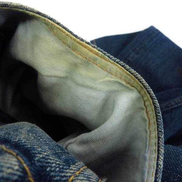 実際に弊社で買取させて頂いたHOLLYWOOD RANCH MARKET/ハリウッドランチマーケット/ハリラン レザーパッチ デニムパンツ W30L32の画像 6枚目