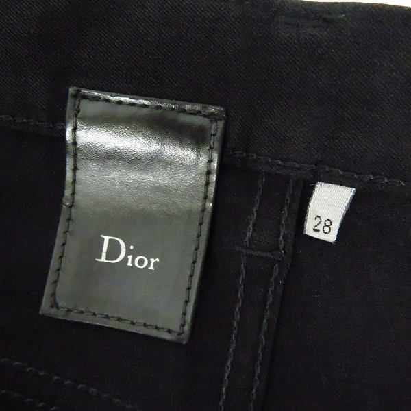 実際に弊社で買取させて頂いた【JPタグ】Dior HOMME/ディオールオム 07SS ストレッチ ブラックデニムパンツ 7E3110460187/W28の画像 3枚目