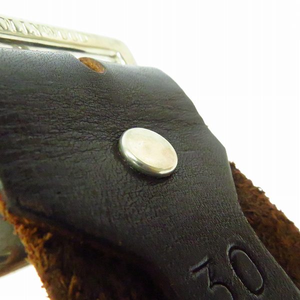 実際に弊社で買取させて頂いたHTC/Hollywood Trading Company/エイチティーシー レザーベルト ブラック/黒 Size：30の画像 6枚目