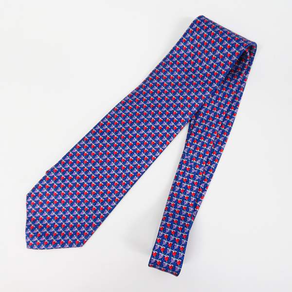 実際に弊社で買取させて頂いたBVLGARI/ブルガリ シルク 100％ 総柄ネクタイ