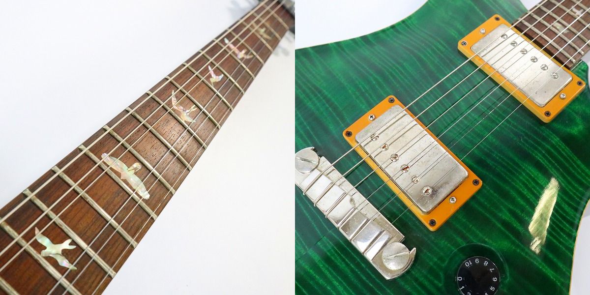 実際に弊社で買取させて頂いた★Paul Reed Smith/ポールリードスミス Custom 22 Emerald Green 10TOP エレキギター ハードケース付きの画像 4枚目