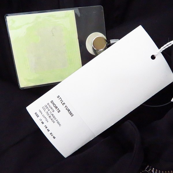 実際に弊社で買取させて頂いた【未使用】Hussein Chalayan/フセイン・チャラヤン SHORTS ショーツ/ハーフパンツ ブラック YUR303/48の画像 6枚目