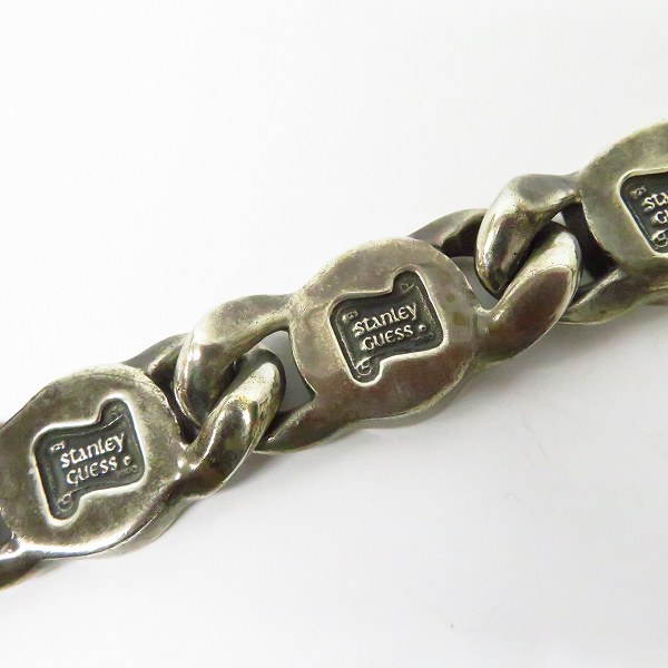 実際に弊社で買取させて頂いた 【ギャラ付き】STANLEY GUESS/スタンリーゲス ラウンドウッド インレイ リンククリップ ブレスレットの画像 3枚目