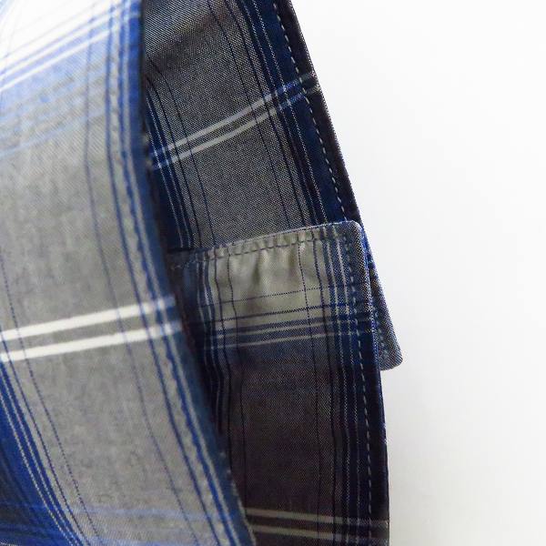 実際に弊社で買取させて頂いた【JPタグ】GIVENCHY/ジバンシィ バッククロスパッチワーク チェック柄長袖シャツ 38の画像 8枚目