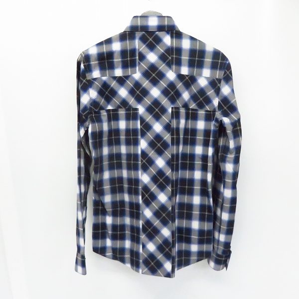 実際に弊社で買取させて頂いた【JPタグ】GIVENCHY/ジバンシィ バッククロスパッチワーク チェック柄長袖シャツ 38の画像 1枚目