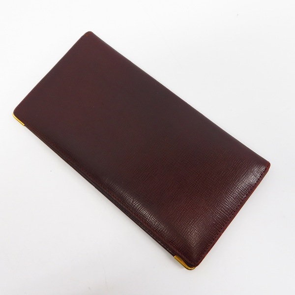 実際に弊社で買取させて頂いたCartier/カルティエ マストライン 二つ折り レザー長財布の画像 1枚目