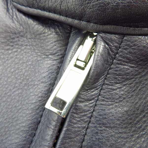 実際に弊社で買取させて頂いたLITHIUM HOMME/リチウム オム カウレザー シングルライダース ジャケット/46の画像 7枚目