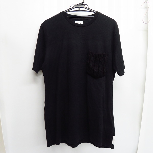 実際に弊社で買取させて頂いたvisvim/ビズビム ニット胸ポケット ハーフスリーブ/半袖 カットソー/Tシャツ ブラック