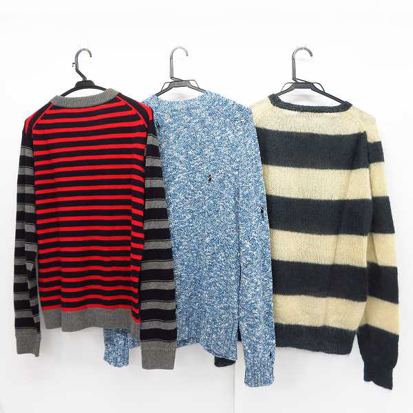 実際に弊社で買取させて頂いたMARC BY MARC JACOBS/マークジェイコブス  ボーダー/モヘアニット等 M/XL 3点セットの画像 1枚目