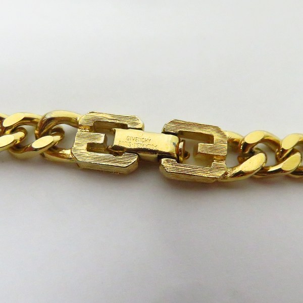 実際に弊社で買取させて頂いたGIVENCHY/ジバンシイ Gロゴ ゴールドカラー ネックレスチェーンの画像 2枚目