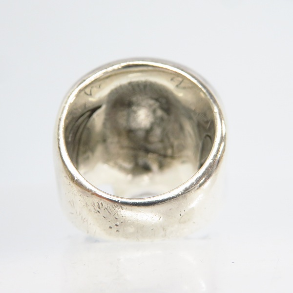 実際に弊社で買取させて頂いたCRAZY PIG/クレイジーピッグ LARGE EVIL SKULL/ラージ エビル スカルリング ＃27/15号の画像 3枚目