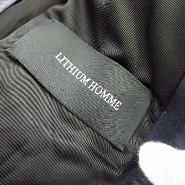 実際に弊社で買取させて頂いたLITHIUM HOMME/リチウム オム カウレザー シングルライダース ジャケット/46の画像 2枚目
