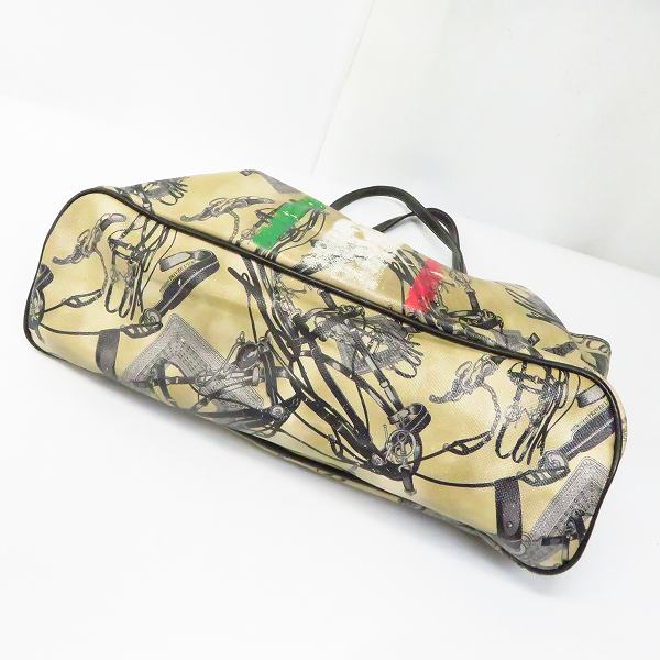 実際に弊社で買取させて頂いたcollection PRIVEE?/コレクションプリヴェ 総柄トートバッグ ベージュの画像 2枚目