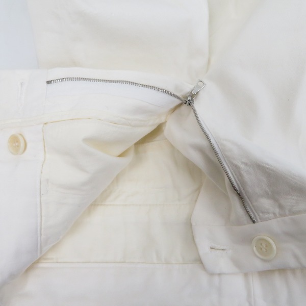 実際に弊社で買取させて頂いたDRIES VAN NOTEN/ドリスヴァンノッテン スリムコットンパンツ ホワイト/44の画像 2枚目