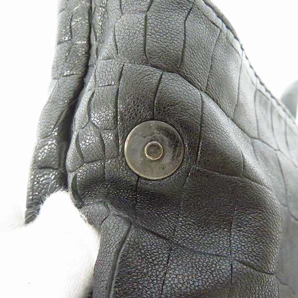 実際に弊社で買取させて頂いたGIORGIO ARMANI/ジョルジオアルマーニ ロゴ入り クロコ型押し トートバッグの画像 7枚目