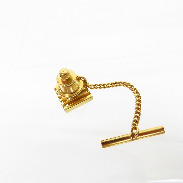 実際に弊社で買取させて頂いたChristian Dior/クリスチャンディオール ロゴ入り ネクタイピン/ピンバッジ/カフス 3点セットの画像 2枚目