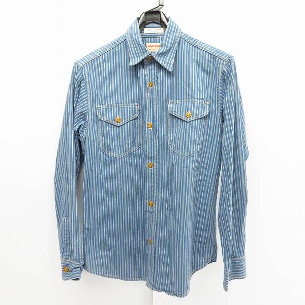 実際に弊社で買取させて頂いたSUGARCANE/シュガーケーン ストライプ 長袖 コットンシャツ/L