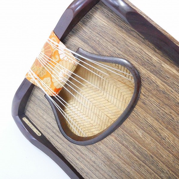 実際に弊社で買取させて頂いた★琴/箏 13弦  玉縁包み柏葉 くり甲 綾杉彫り 和楽器の画像 8枚目